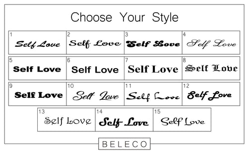 Self Love Engraved Cuff Bracelet - Beleco Jewelry