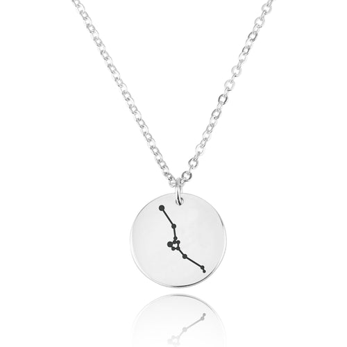 Taurus Celestial Constellation Disk Necklace - Beleco Jewelry
