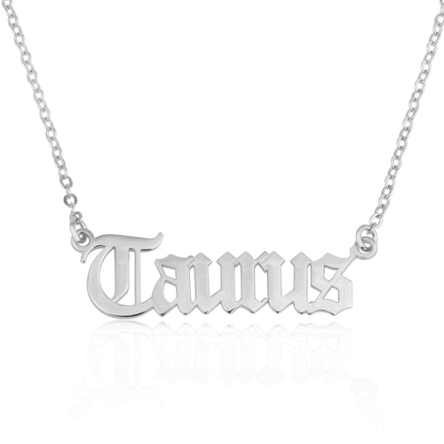 Taurus Script Necklace - Beleco Jewelry