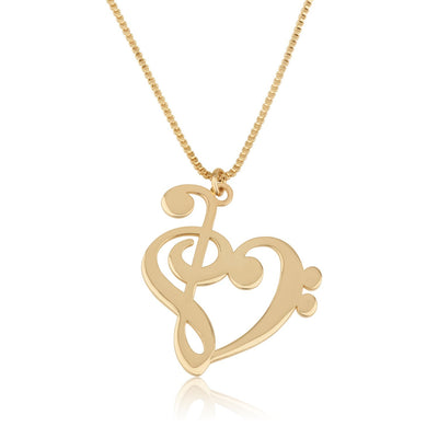 Treble Clef Bass Clef Necklace