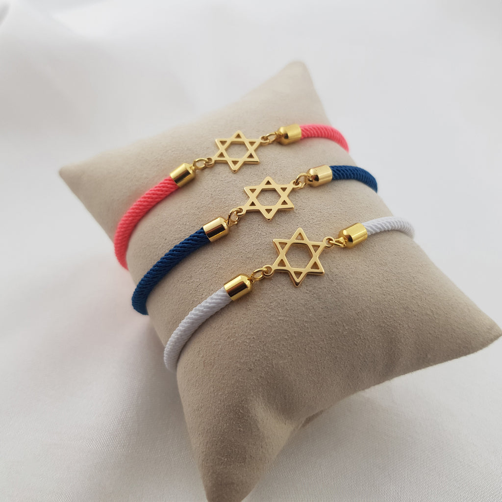 Magen David Cord Bracelet
