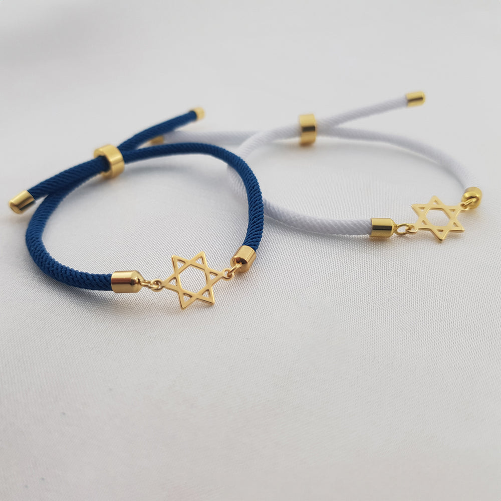 Magen David Cord Bracelet