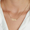 Greek Paperclip Name Necklace - Beleco Jewelry