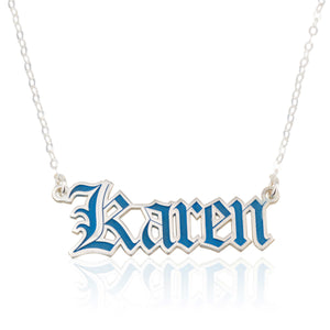 Custom Colorful Name Plate Necklace