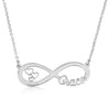 Custom Infinity Name Necklace With Hearts