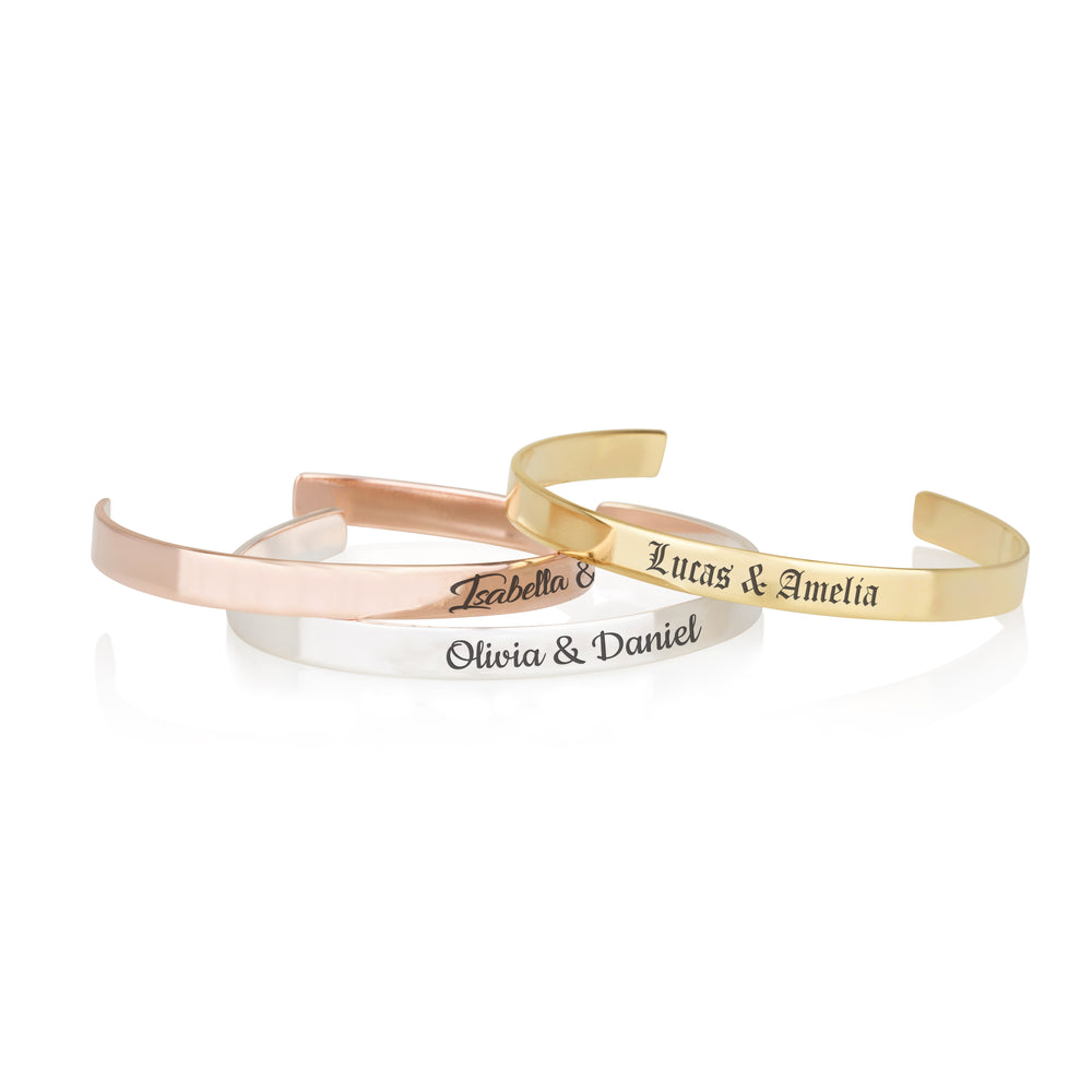 Custom Two Names Cuff Bracelet