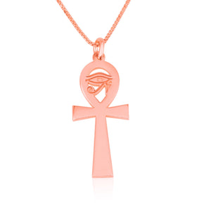 Ankh Necklace With Eye Of Horus - Beleco Jewelry