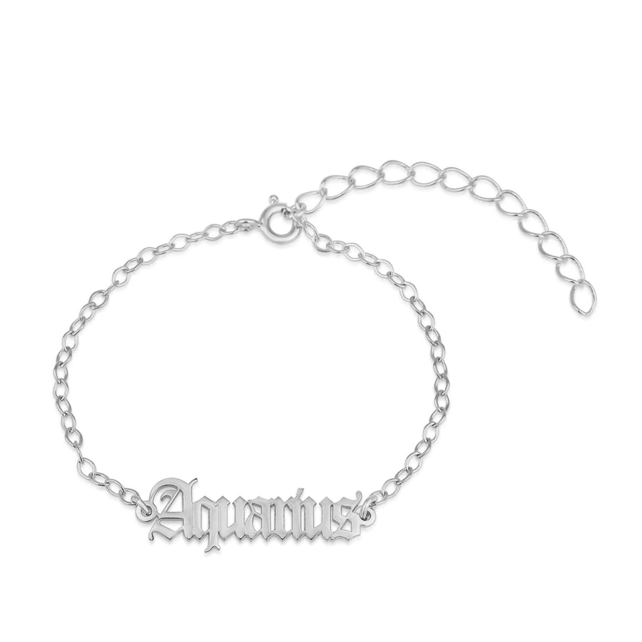 Aquarius Script Bracelet
