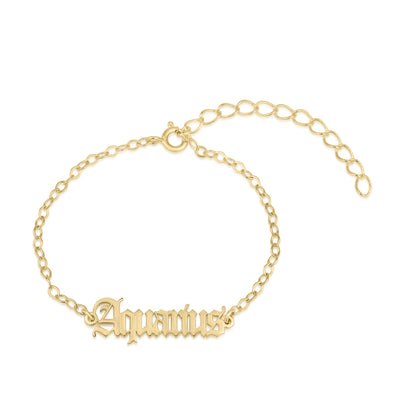 Aquarius Script Bracelet