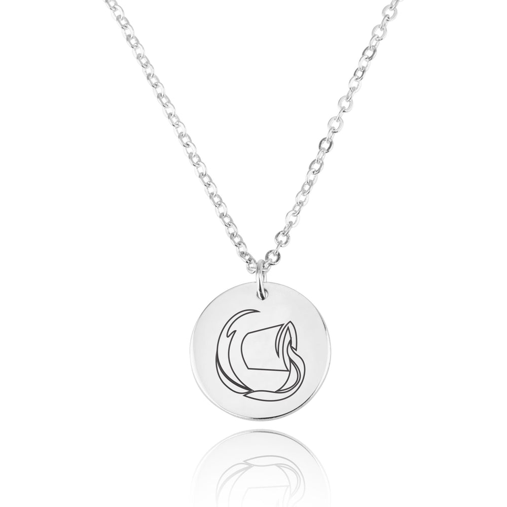 Aquarius Zodiac Disk Necklace
