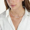 Arabic Half Pearls Half Paperclip Name Necklace - Beleco Jewelry