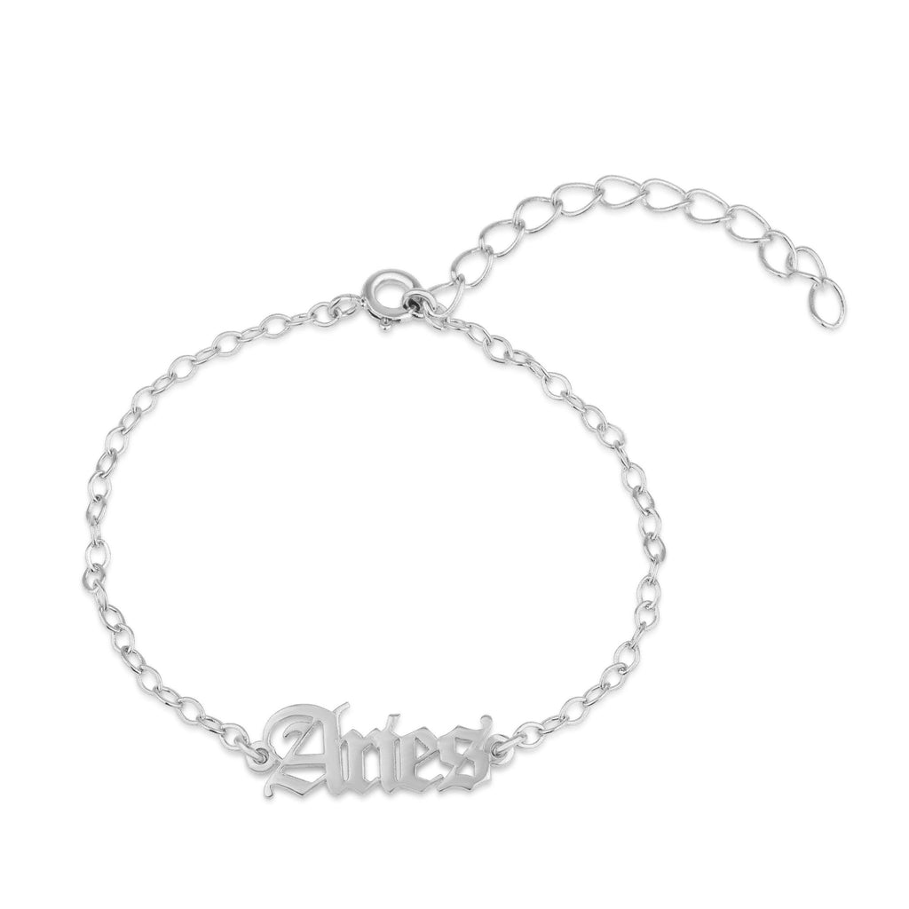 Aries Script Bracelet - Beleco Jewelry