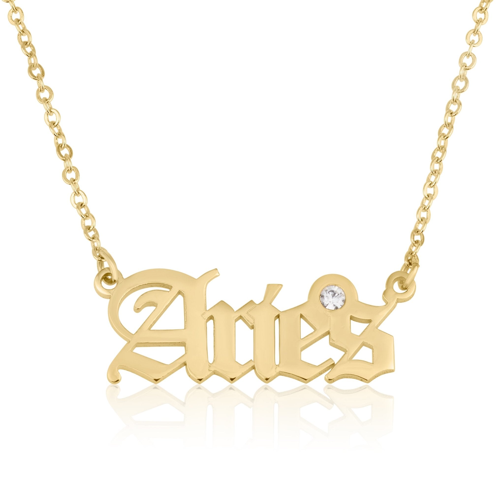 Aries Script Swarovski zodiac necklace aries 60 photos - Astrologytoyou.com