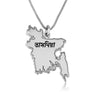 Bangladesh Map Necklace With Name - Beleco Jewelry