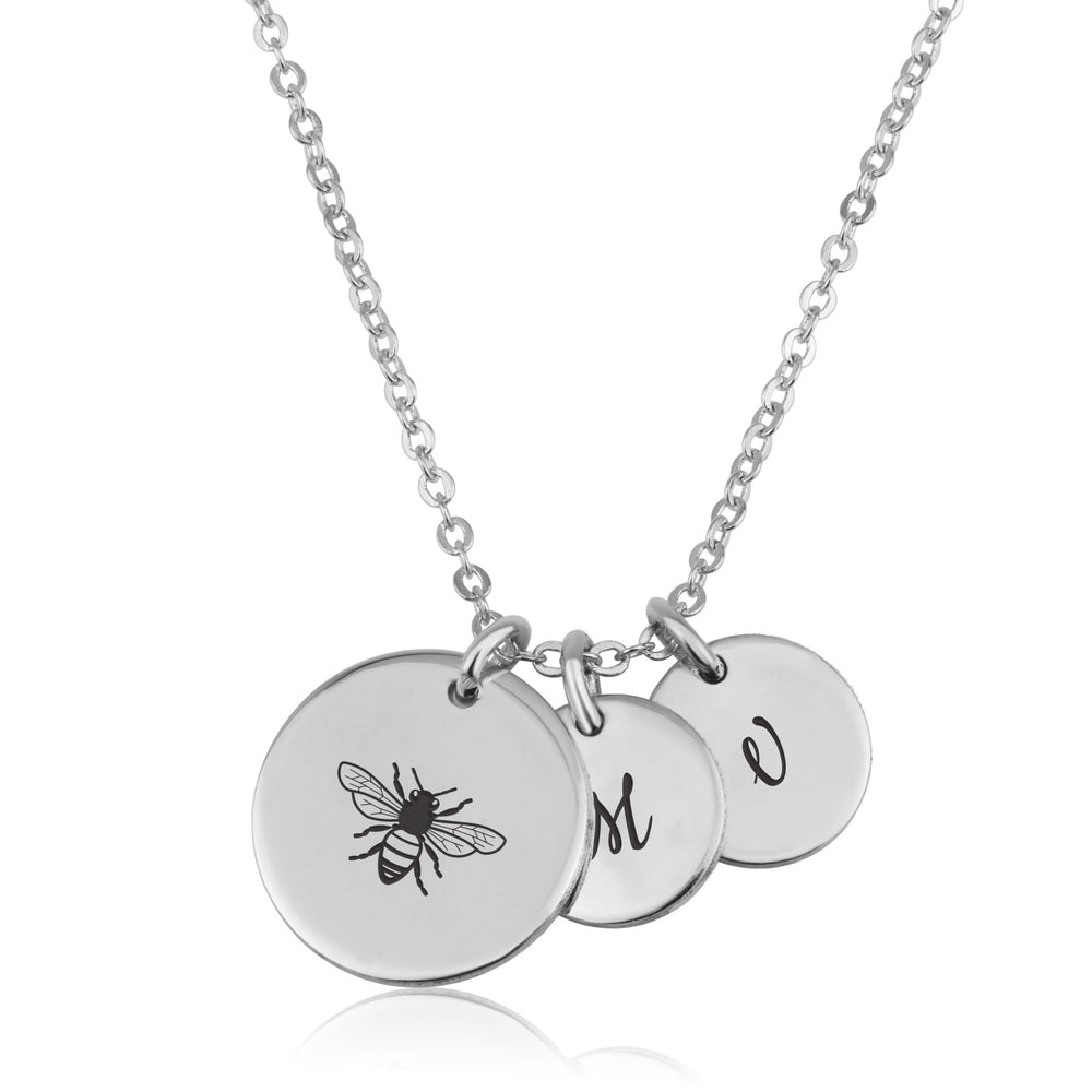 Bee Necklace With Initial
