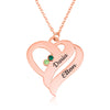 Birthstones Heart Necklace - Beleco Jewelry