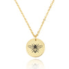 Bumblebee Engraving Disc Necklace - Beleco Jewelry
