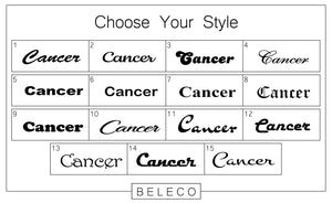 Cancer Zodiac Engraved Cuff Bracelet - Beleco Jewelry