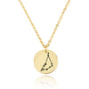 Capricorn Celestial Constellation Disk Necklace - Beleco Jewelry