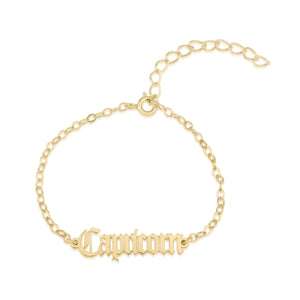 Capricorn Script Bracelet - Beleco Jewelry