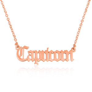 Capricorn Script Necklace - Beleco Jewelry