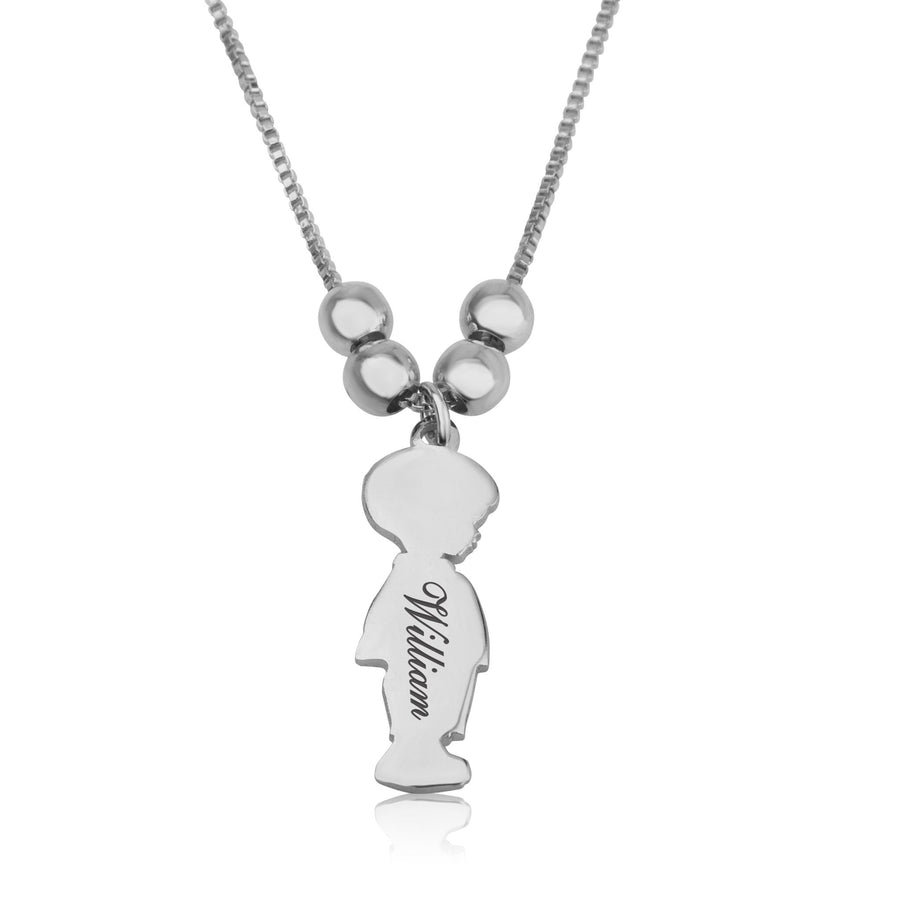Children Charms Necklace with Name Engraved