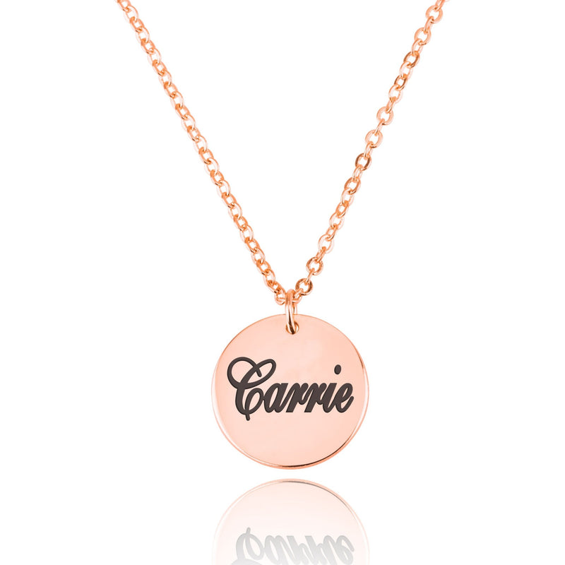 Coin Necklace With Engraving - Beleco Jewelry