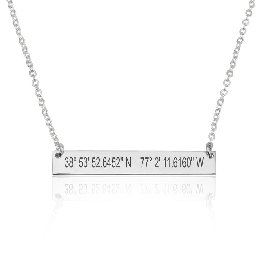 Coordinates Bar Necklace