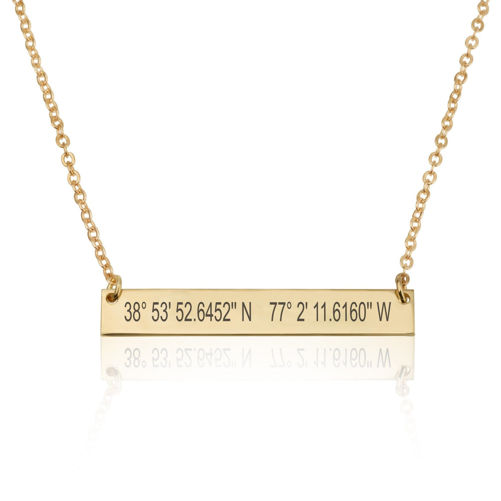 Coordinates Bar Necklace