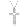 Cross With Heart Cutout Necklace - Beleco Jewelry