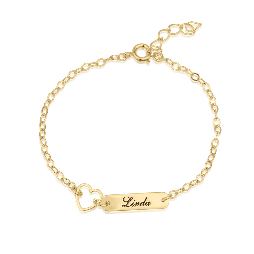 Custom Baby Girl Bar Name Bracelet - Beleco Jewelry