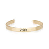 Custom Birth Year Cuff Bracelet - Beleco Jewelry