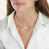 Custom Birth Year Half Pearls Half Paperclip Necklace - Beleco Jewelry