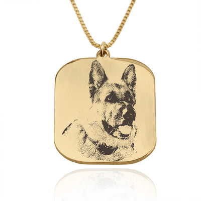 Custom Dog Portrait Necklace