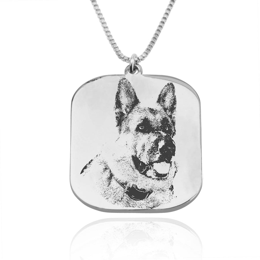 Custom Dog Portrait Necklace