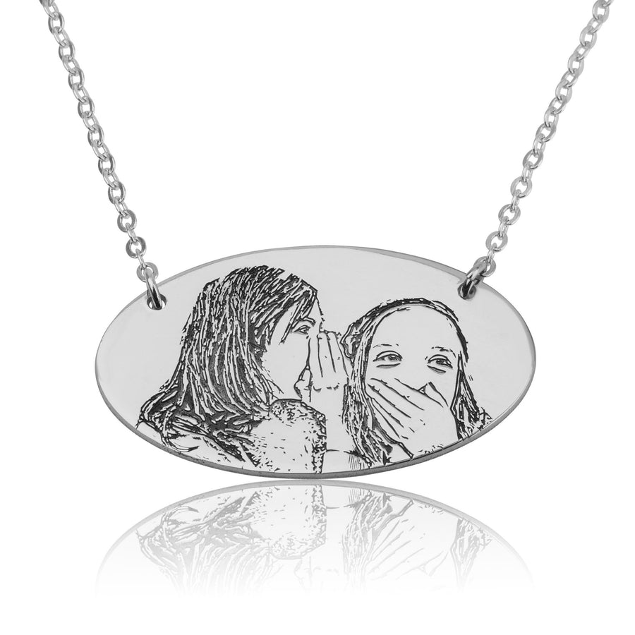 Custom Engraved Photo Necklace