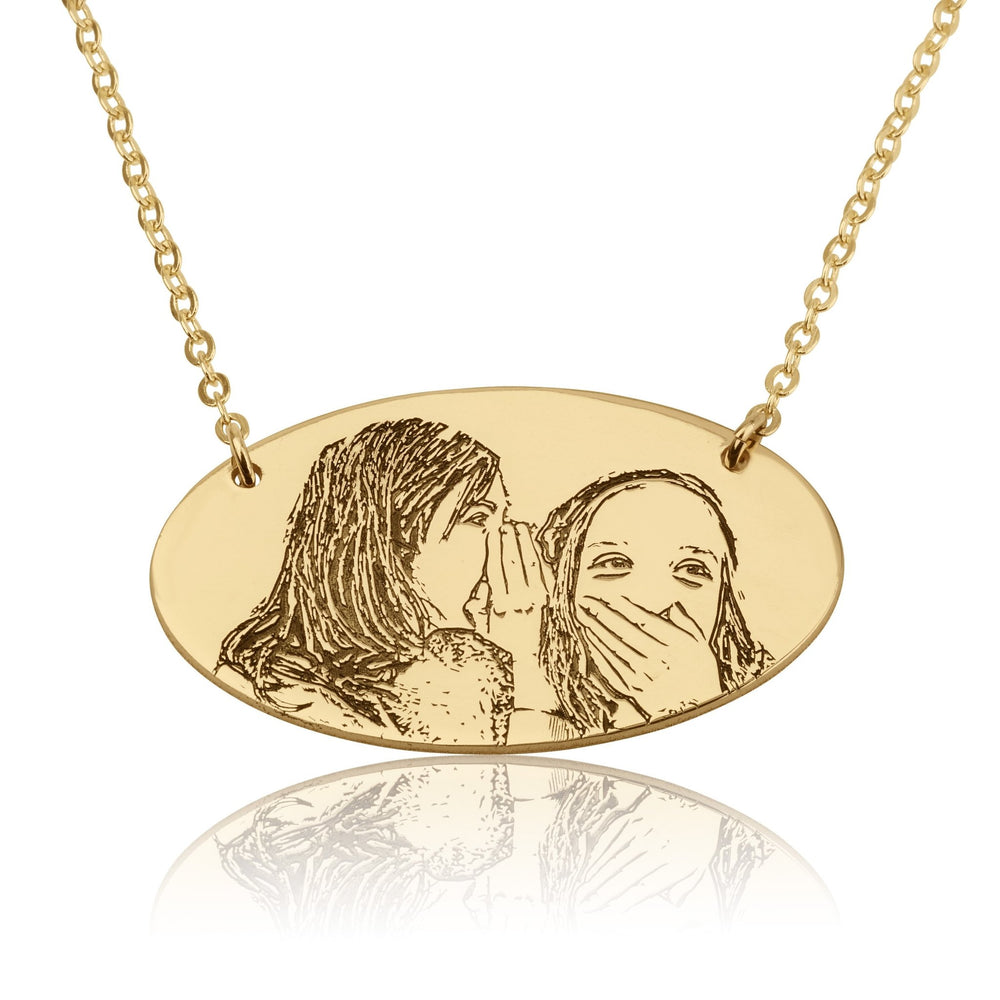 Custom Engraved Photo Necklace