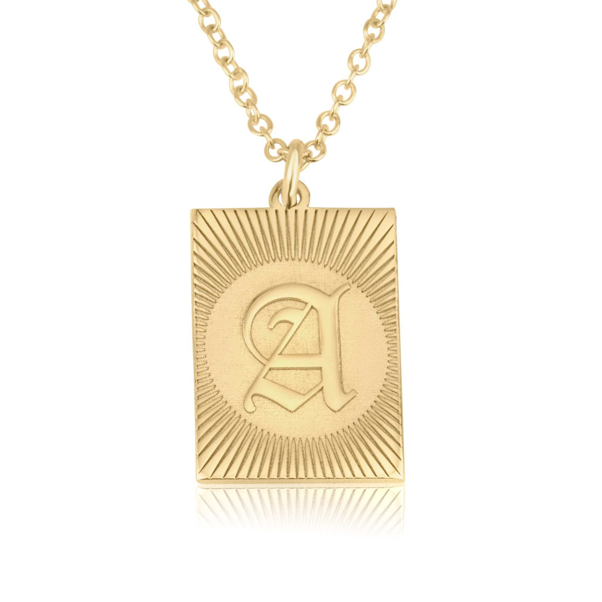 Men's Initial Necklace - Engraved Initial Chain For Men