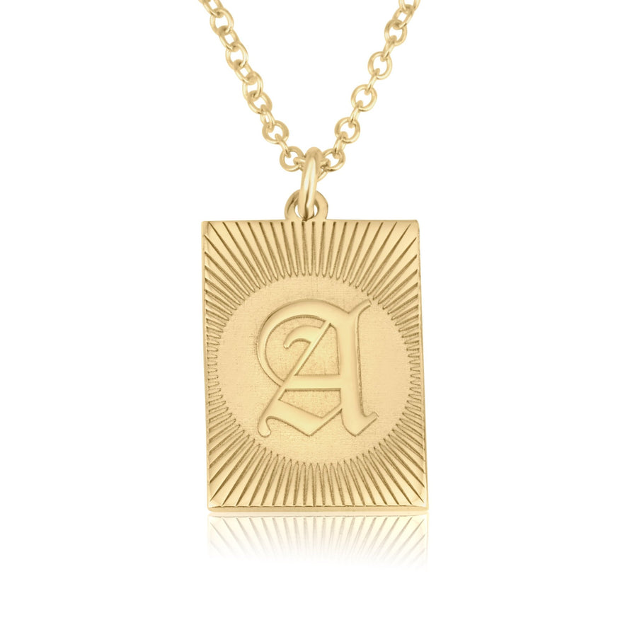 Custom Engraving Letter Necklace
