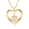 Custom Four Names Necklace With Zirkon Heart - Beleco Jewelry