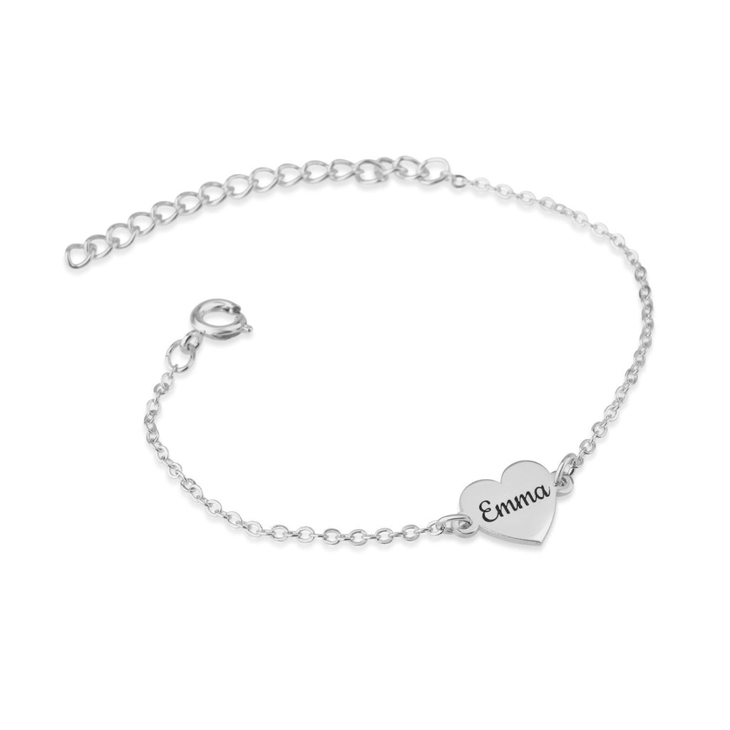 Custom Heart Name Bracelet - Beleco Jewelry