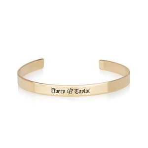 Custom Lesbian Pride Names Cuff Bracelet - Beleco Jewelry