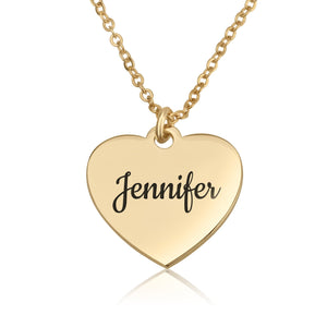 Custom Name Heart Necklace - Beleco Jewelry