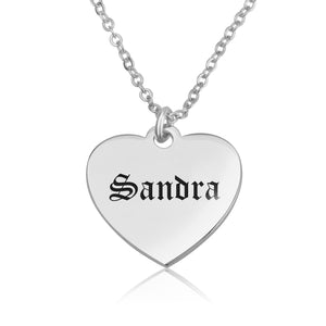Custom Name Heart Necklace - Beleco Jewelry