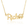 Custom Name Necklace With Cancer Zodiac Sign - Beleco Jewelry