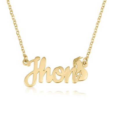 Custom Name Necklace With Capricorn Zodiac Sign