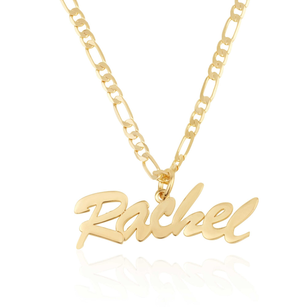 Custom Name Necklace With Figaro Chain