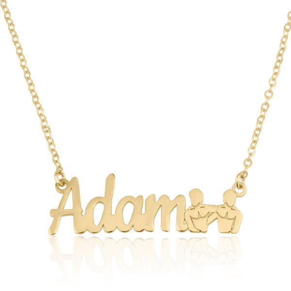 Custom Name Necklace With Gemini Zodiac Sign
