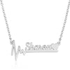 Custom Name Necklace With Heartbeat - Beleco Jewelry