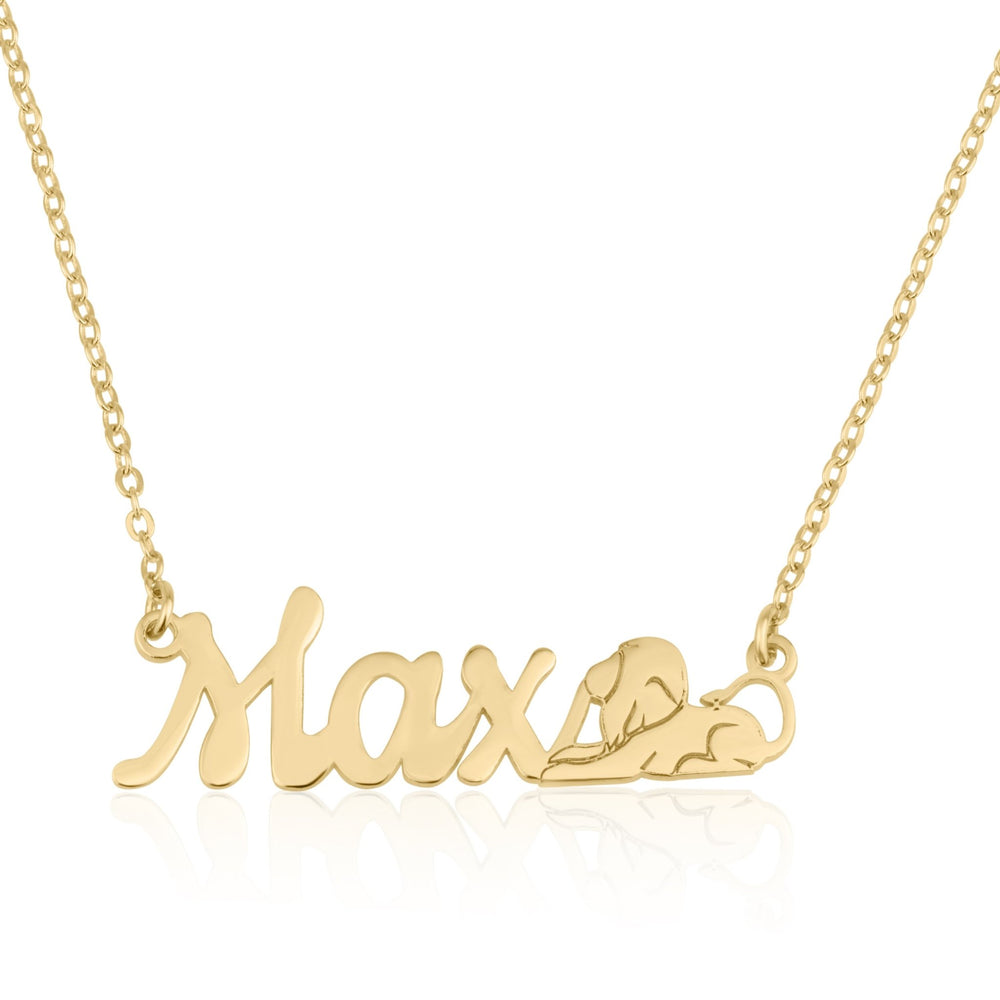 Custom Name Necklace With Leo Zodiac Sign